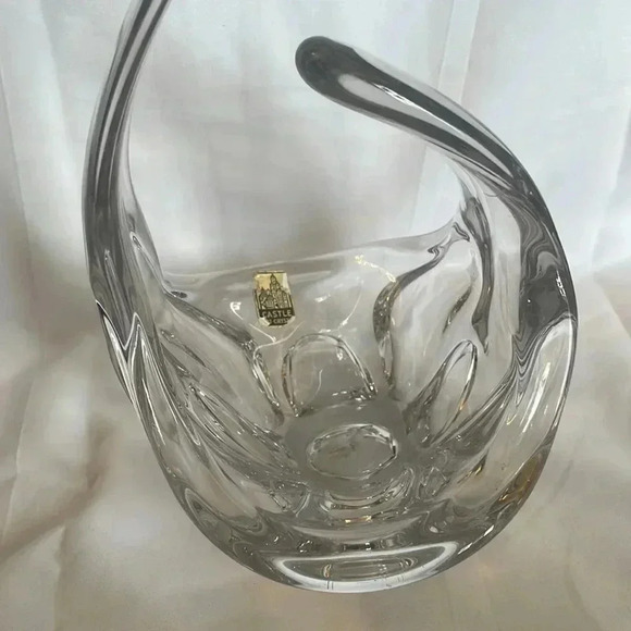 Vintage Castle Art Crystal Abstract Candy Bowl Dish - Picture 2 of 5